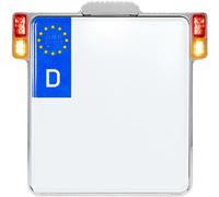 HEINZ BIKES - LIC.PLT.3IN1 W/TL CH DEU - ALL-INN 2.0 Chrome Lic Plate w/LED Ligh