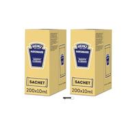 Heinz Mayonnaise Bustine Monodose, Cremosa, 400 Bustine da 10 ml, 2 Confezioni da 200 Pezzi, + portachiavi italy shop service