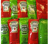 Heinz Selection ~ 12 x 11 g ketchup & 12 x 10,5 g crema per insalata (24 bustine)