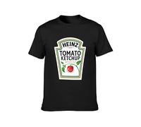 Heinz Tomato Ketchup Label Fashion Round Mens T-Shirt Casual Cotton Unisex Tees Tops T-Shirt Black L