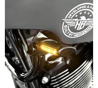 HeinzBikes, indicatori di direzione ST Classic. Neri 22-24 FXLRST Low Rider S...