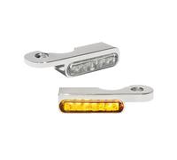 HeinzBikes, indicatori di direzione Stripes. Cromati Softail 90-14