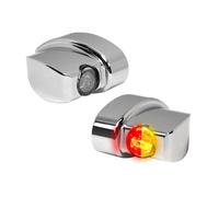 HeinzBikes, Nano Winglets 3-1 fanale posteriore/indicatori di direzione. Crom...