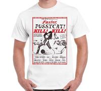 HEIOHL Faster Pussycat Kill Kill RUSS Meyer Exploitation Cult Retro T Shirt WhiteX-Large