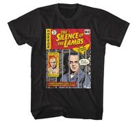 HEIOHL Silence of The Lambs Comic Book Cover Men's T-Shirt Hannibal Lecter Experience t BlackLarge
