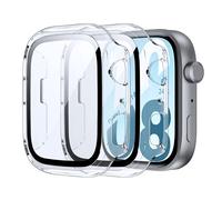 Heioloo 2 Pezzi Cover Honor Watch X5i Custodia con 360° Protezione Resistente Protettiva Vetro Temperato Case, igida PC Custodia, Anti-Caduta Alta Sensibilità, AntiGraffio-Trasparente