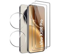 Heioloo [2 Pezzi Vetro Temperato per vivo X300 Pro, [2+2 Pezzi ] Pellicola Protettiva con Pellicola Fotocamera, Senza Bolle, 9H Durezza, Anti Graffi, Anti-Impronte