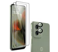 Heioloo 4 Pezzi Vetro Temperato per Motorola Moto G55 5G, [2+2] Pezzi Pellicola Protettiva con Pellicola Fotocamera, Senza Bolle, 9H Durezza, Anti Graffi, Anti-Impronte