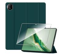 Heioloo Custodia per Honor Magic Pad 2 12.3" Cover in Pelle Case, + [1 Pezzi] Vetro Temperato Pellicola Protettiva [Auto Svegliati/Sonno][Supporto Funzione ] [Anti-Scratch] Verde