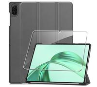 Heioloo Custodia per Honor Pad X8a 11.0" Cover in Pelle Case, + [1 Pezzi] Vetro Temperato Pellicola Protettiva, Auto Svegliati/Sonno, Supporto Funzione, Anti-Scratch, Grigio