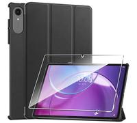 Heioloo Custodia per Lenovo Idea Tab Pro Gen 2 Cover in Pelle Case, + [1 Pezzi] Vetro Temperato Pellicola Protettiva [Auto Svegliati/Sonno][Supporto Funzione ] [Anti-Scratch] Nero