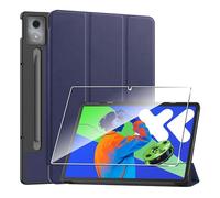 Heioloo Custodia per Lenovo ldea Tab Pro 2025 Cover in Pelle Case, + [1 Pezzi] Vetro Temperato Pellicola Protettiva [Auto Svegliati/Sonno][Supporto Funzione ] [Anti-Scratch] Blu