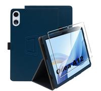 Heioloo Custodia per Odea A12 2025 Cover in Pelle Case, + [1 Pezzi] Vetro Temperato Pellicola Protettiva [Auto Svegliati/Sonno][Supporto Funzione ] [Anti-Scratch] Nero