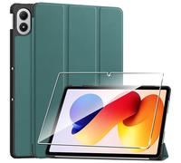 Heioloo Custodia per Xiaomi Redmi Pad 2 Pro 12.1" 2025 Cover in Pelle Case, + [1 Pezzi] Vetro Temperato Pellicola Protettiva [Auto Svegliati/Sonno][Supporto Funzione ] [Anti-Scratch] Verde