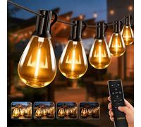 HeiPard 10M Catena Luminosa Esterno con Telecomando RF, 15+1 Lampadine LED