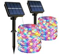 HeiPard Catena Luminosa Esterno Solare Multicolore 2 Pezzi 2x10m 100 LED