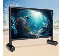 Heipigo Schermo gonfiabile del proiettore, schermo gonfiabile migliorato da 22 piedi per esterni, design ermetico con pompa ad aria ad alta potenza per esterni/interni, nessun gonfiaggio richiesto