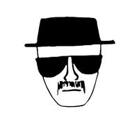 Heisenberg Face Sticker Decal Notebook Auto Laptop 15,2 x 15,2 cm (nero)