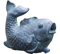 Heissner Figura Decorativa per Laghetto a Forma di Pesce Color Bronzo - 10 x 17x 14 cm