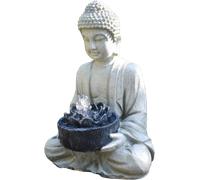 HEISSNER Figura Decorativa per Laghetto a Forma di Statua del Tempio - 37 x 31 x 50 cm