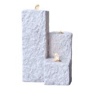 Heissner Fontana da Giardino - Neptun LED - Grigio - 12 x 12 x 15/25/40 cm