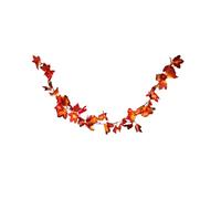 Heitmann DECO 7092 Ghirlanda di Foglie di Acero, Plastica, Rosso, 150 x 20 x 5.5 cm