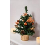 Heitmann Deco Albero di Natale decorato - Piccolo albero di Natale artificiale con gioielli - oro, rame - albero di plastica