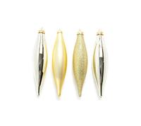 Heitmann Deco - Decorazione per albero di Natale, vetro, oro, 14 cm