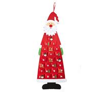 HEITMANN DECO Natale - Calendario dell'Avvento a Forma di Babbo Natale in Feltro da Appendere e riempire - Decorazioni Natalizie - Rosso, Bianco, Verde