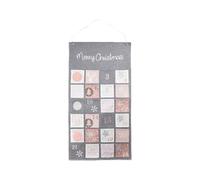 HEITMANN DECO Natale - Calendario dell'Avvento in Feltro per appendersi e riempirsi - Decorazioni Natalizie - Grigio, Rosa, Bianco