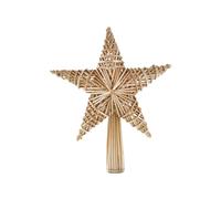 HEITMANN DECO Punta per albero di Natale, stella in paglia, decorazione per albero di Natale in materiale naturale