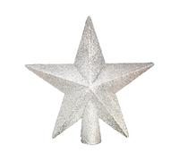 HEITMANN DECO - Puntale per Albero di Natale, in plastica, Argento, 20 x 19 cm