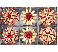 HEITMANN DECO, Stella di Paglia, Decorazione per Albero di Natale, 16 Pezzi, 10 cm