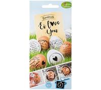 Heitmann Eierfarben - Banderole Ei Love You - 12 Sleeves in 8 motivi