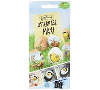 Heitmann Eierfarben - Fascetta con coniglietto pasquale Maxi - 12 maniche in 4 motivi 1018956 multicolore, 17 x 8 x 1 cm