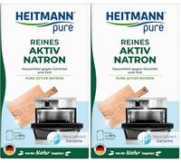 HEITMANN pure Soda attiva pura | Rimuove in modo affidabile grasso, odori e macchie in tutta la casa | 450 g (Confezione da 2)