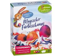 Heitmann Schiuma Magica per Colorare Uova di Pasqua, 3 Colori (Rosso, Blu, Giallo), Include Pipette e Guanti