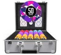 HEITOK Poker Chips, Poker Set with Aluminum Carrying Case & Professional Weight Chips, Casino Game (600 Chip with Numbered Values)
