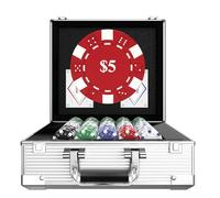 HEITOK Poker Chips, set di 600 chip da casinò con numeri, custodia da viaggio in alluminio, impermeabile da 11,5 Gram Poker Set per Texas Holdem Blackjack Gambling