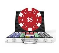 HEITOK Set di Fiches da Poker, 500 Pezzi, 11,5 Grammi, Fiches Numerate con Custodia in Alluminio, da 1 a 500 per Blackjack e Giochi da Casinò