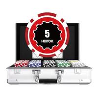 HEITOK Set Poker 1000 Gettoni 11,5g Numerati Texas Holdem