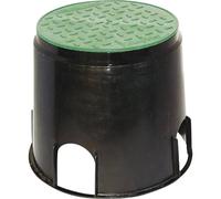 Heitronic 21036 Presa di corrente da incasso a pavimento Nero, Verde