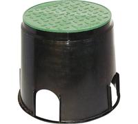 Heitronic 21036 Presa di corrente da incasso a pavimento Nero, Verde