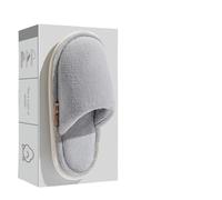 HEIWPMGY Ciabatte Uomo Invernali Pantofole di Cotone Maschile Autunno E Inverno Coppia di Case Plush di Peluche Non Slittanti-Grigio Poco Profondo-40 41 I