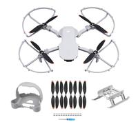 HeiyRC Mini 4K 2 SE Eliche Guardia Elica Landing Gear Leg Elica Holder 16 Pz Lame, 4 in 1 Bundle per DJI Mavic Mini 2 SE/Mini 4K/Mini SE/Mini 2 Fly More Combo Drone Accessori Set