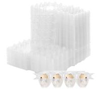 HEIYUET 80 scatole per uova di quaglia, in plastica trasparente, scatole per uova di quaglia a 12 griglie, porta uova di quaglia, riutilizzabili, in PVC, con coperchio per frigorifero