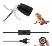 Heiz EU110-250V - Portalampada, in ceramica, attacco E27, con cavo, attacco rettile, per acquario, rettile, lampada UV
