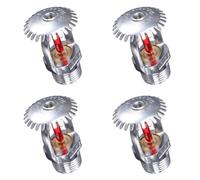 HEJIGOOD 4 Pz Testa Spruzzatore Antincendio 1/2 "NPT 140 ° F 68°C Rame Cromato K80 Risposta Rapida per Factory Mall Magazzino