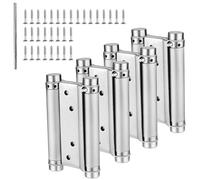 HEJIGOOD Confezione da 4 cerniere a molla in acciaio inox a doppia azione per porte a battente (12,7 cm)