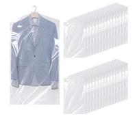 Hejo 30 Pezzi Copri Abiti in Plastica, 60 * 90cm Buste Trasparenti per Vestiti, Copri Abiti da Armadio, Copri Abiti Anti Polvere, per Camicie, Giacche, Abiti, Maglioni